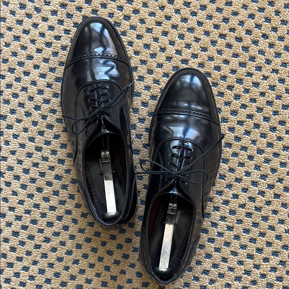 Classic Black Leather Men's Dress Shoes